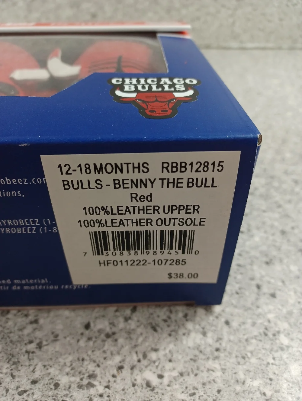 Chicago Bulls Red Leather Baby Bootie - ROBEEZ Infant Soft Sole Shoes